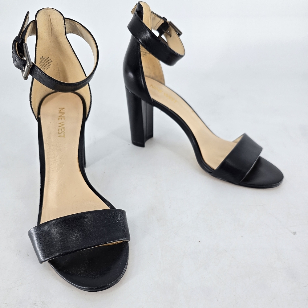 Nine West Black Ankle Strap Heels‎